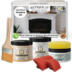 Fireplace Mantel Wood'n Finish Kit - White Wash