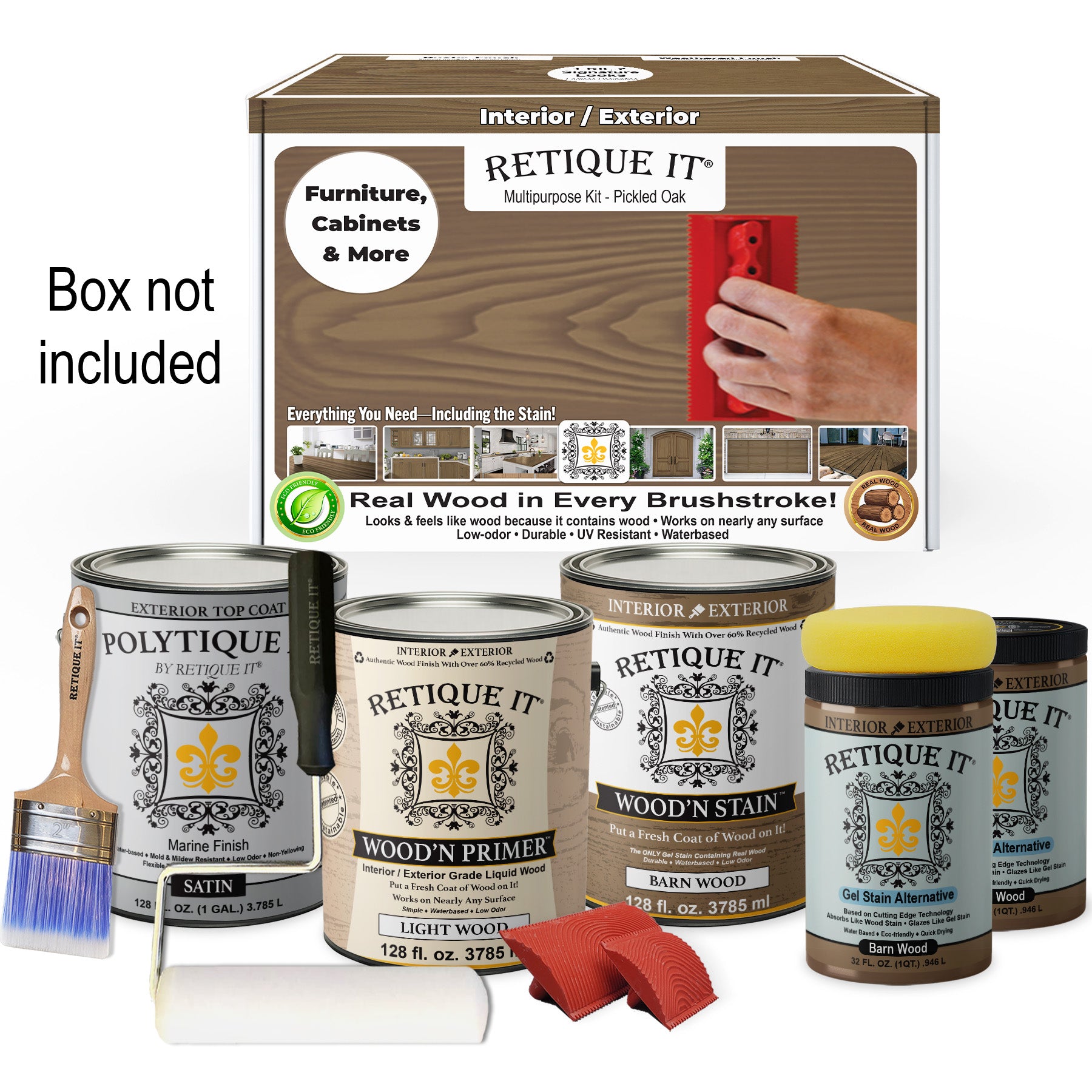 Multi-purpose Wood'n Kit (4x Lg) - Barn Wood - Exterior Top Coat
