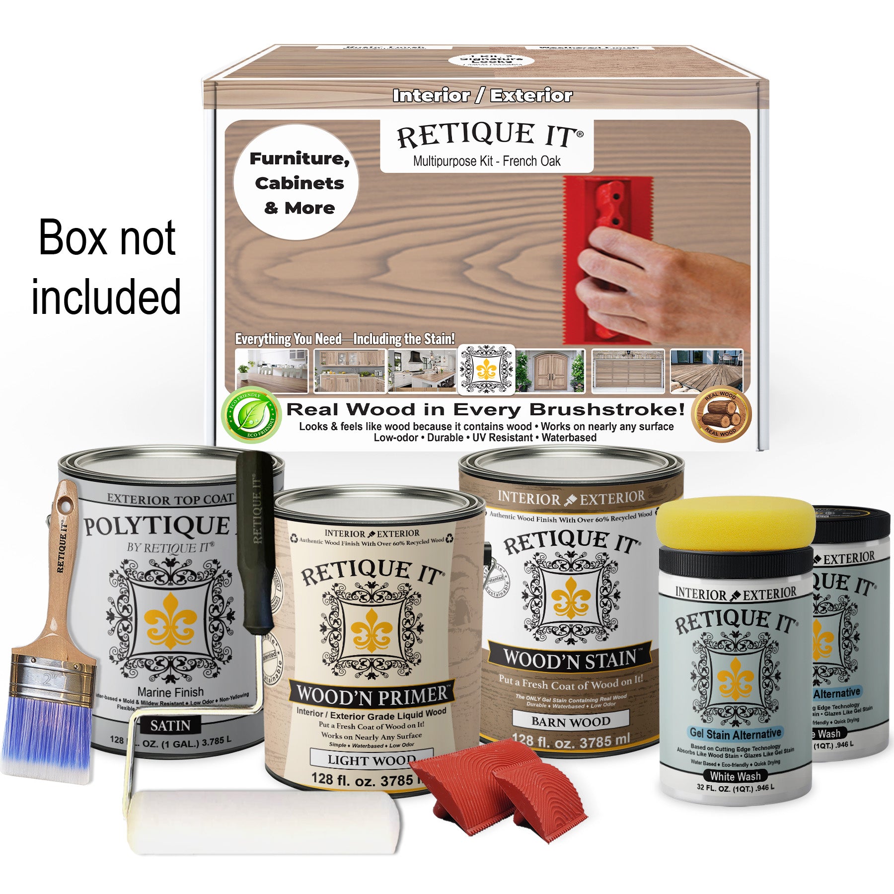 Multi-purpose Wood'n Kit (4x Lg) - French Oak - Exterior Top Coat