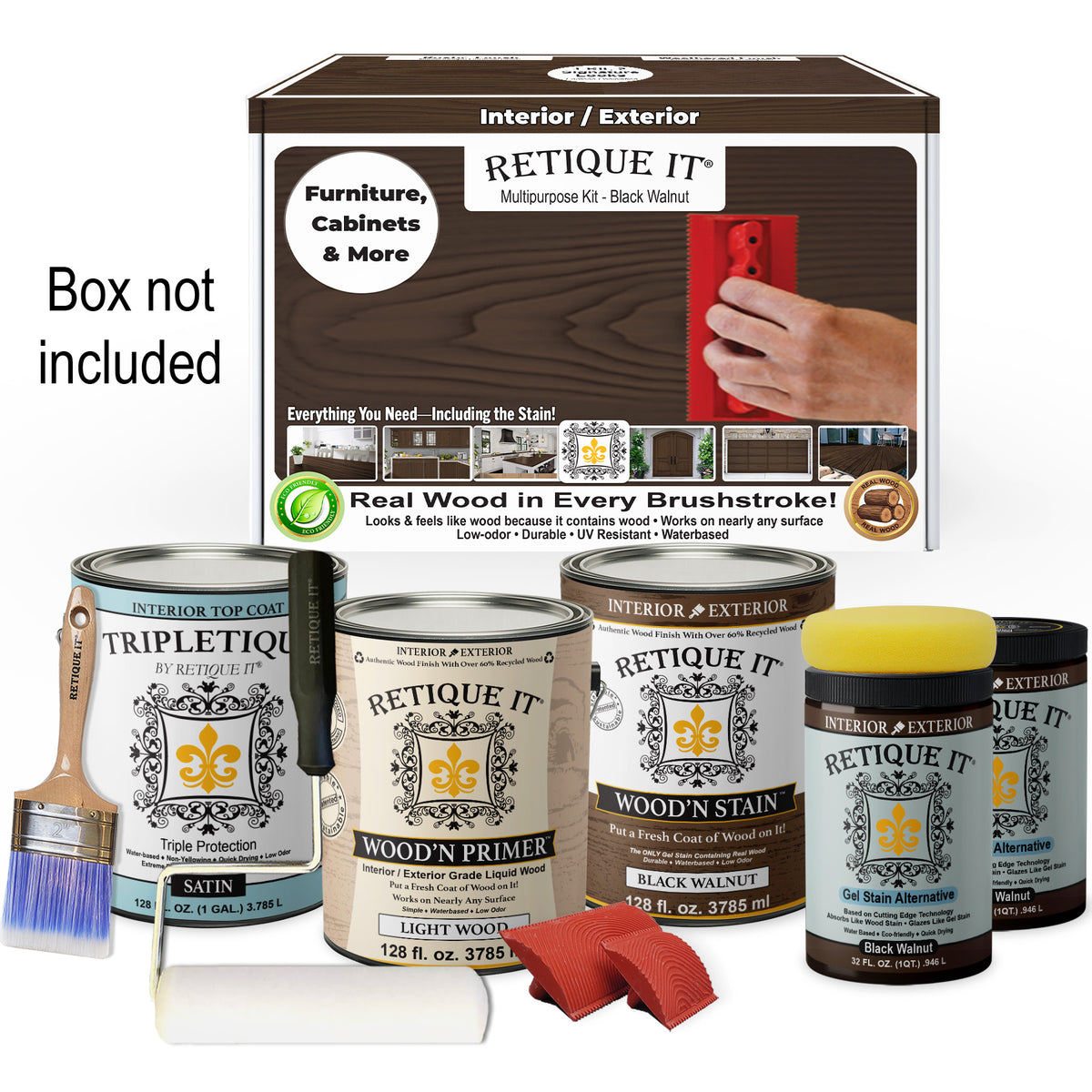 Multi-purpose Wood'n Kit (4x Lg) - Black Walnut - Interior Top Coat