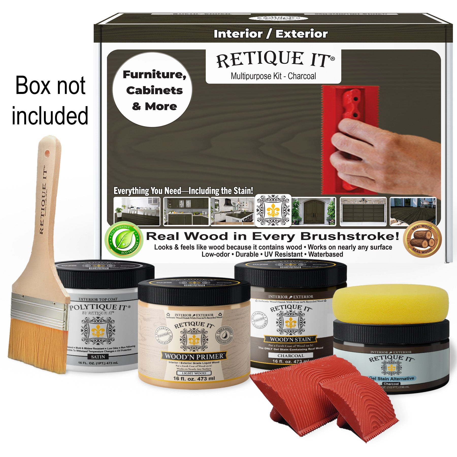 Multi-purpose Wood'n Kit (Med) - Charcoal - Exterior Top Coat