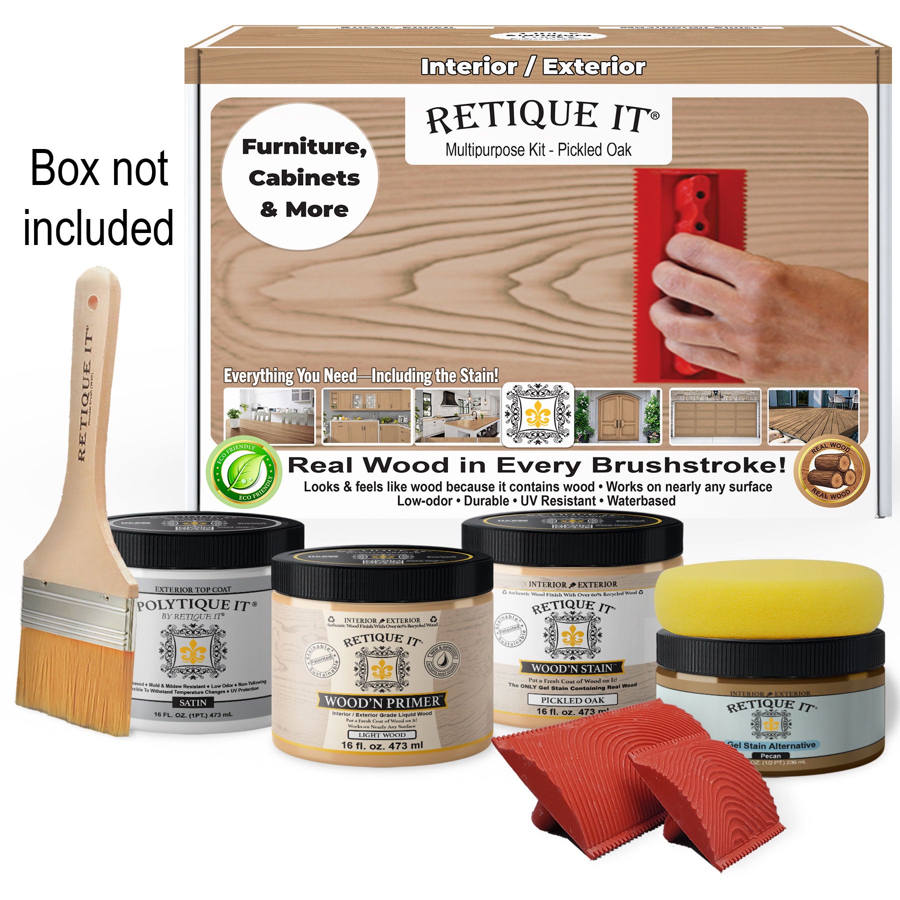 Multi-purpose Wood'n Kit (Med) - Pickled Oak - Exterior Top Coat