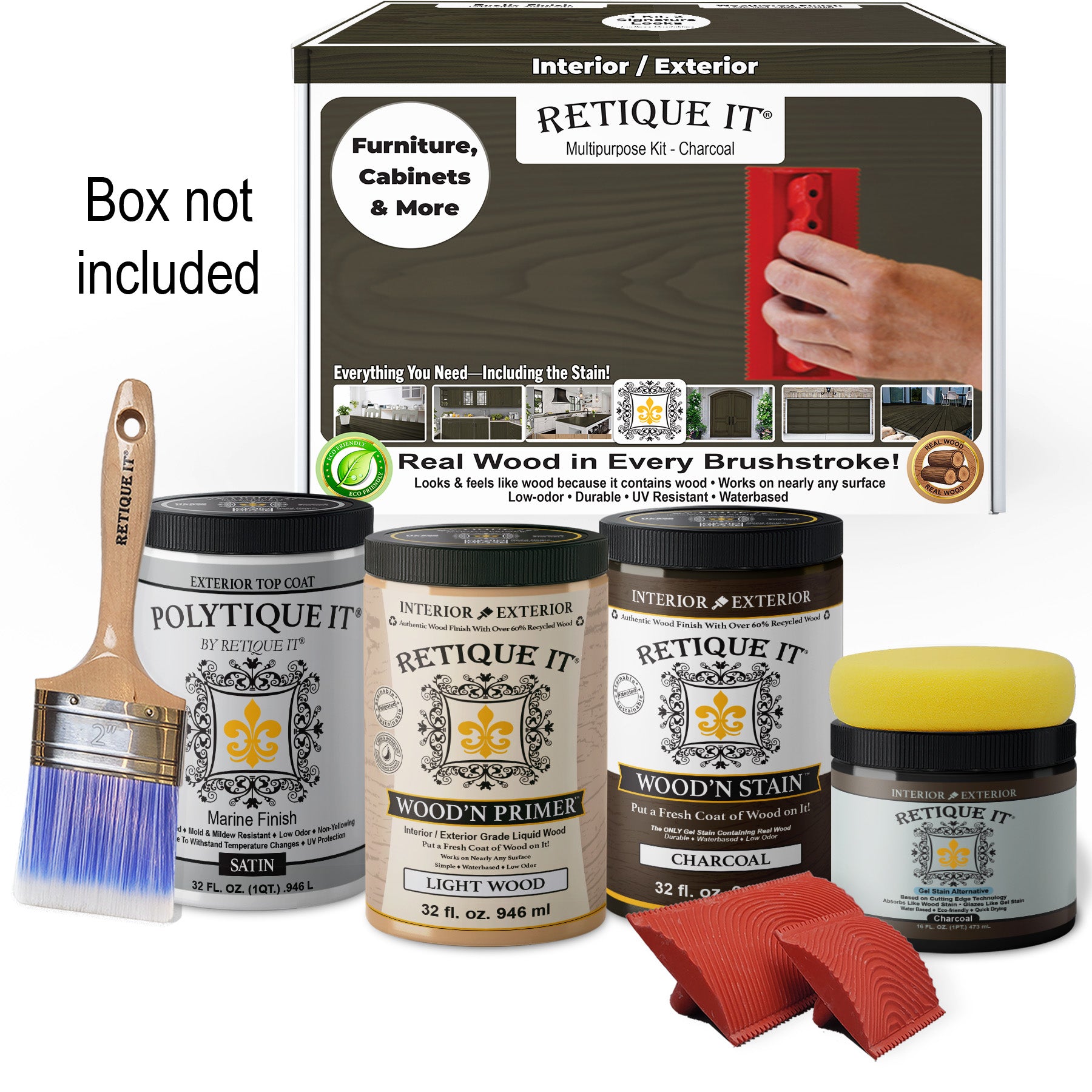 Multi-purpose Wood'n Kit (Large) - Charcoal - Exterior Top Coat