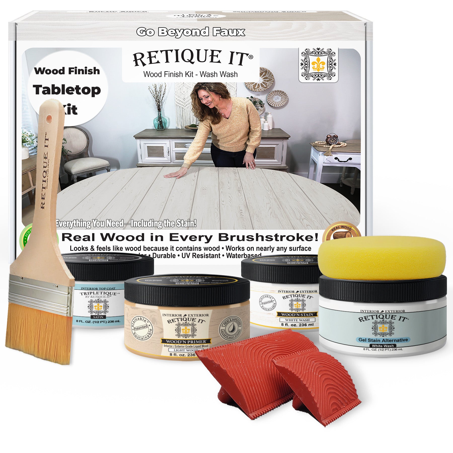 Tabletop Wood'n Finish Kit - White Wash