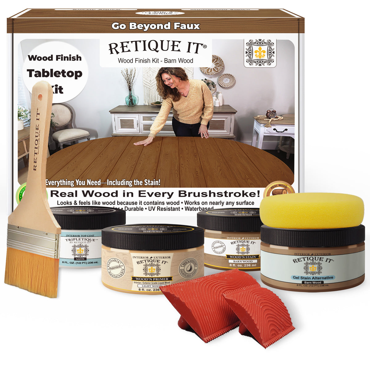 Tabletop Wood'n Finish Kit - Barn Wood