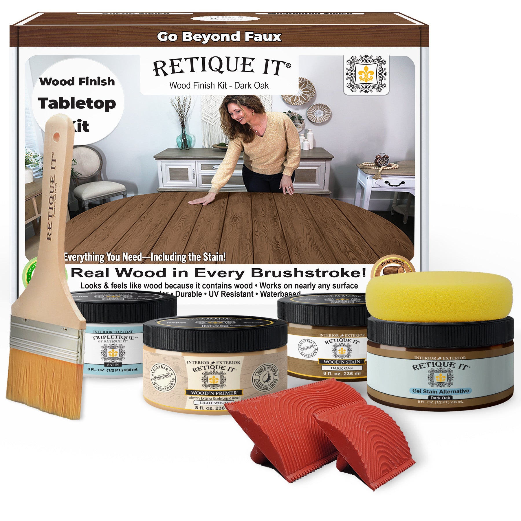 Tabletop Wood'n Finish Kit - Dark Oak