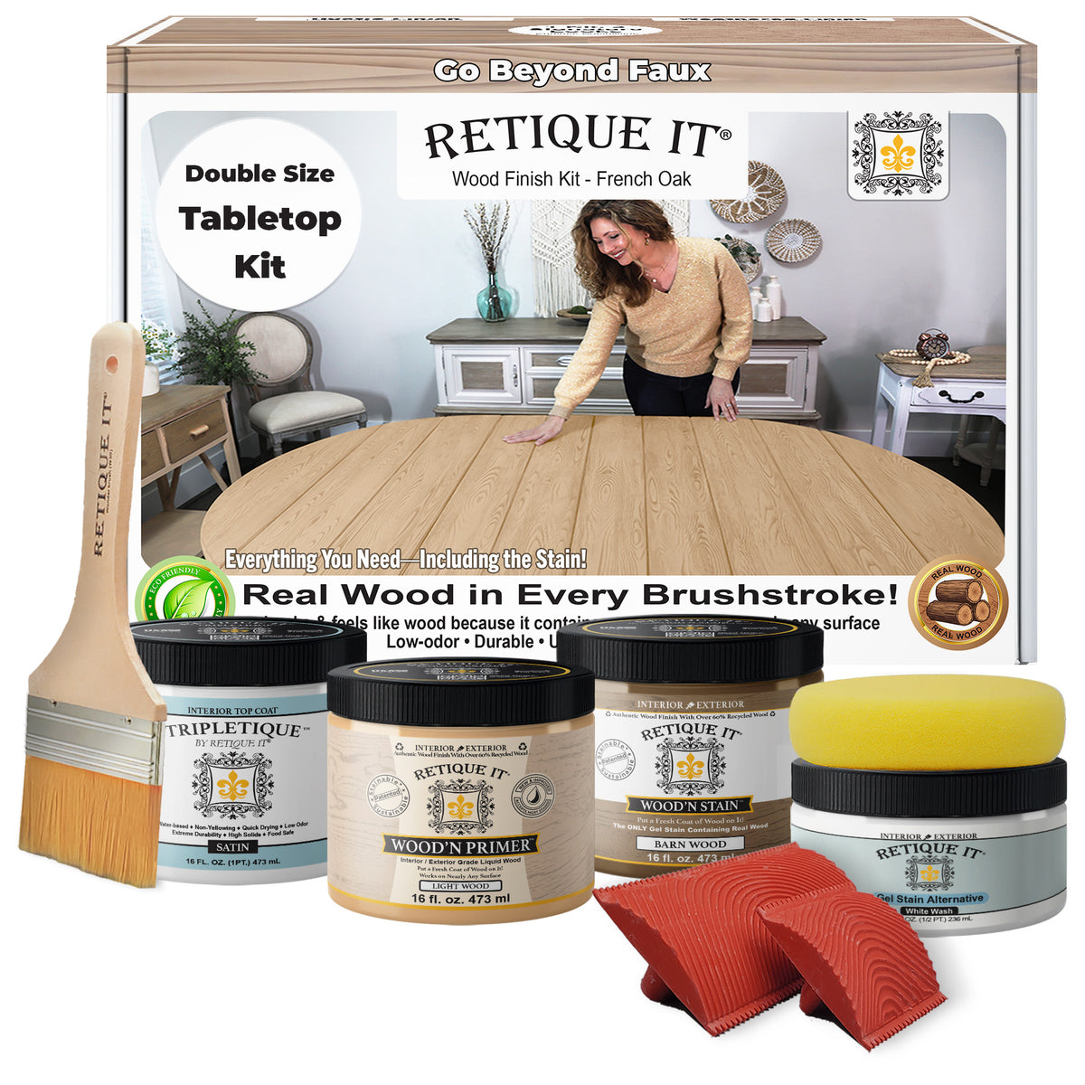 Tabletop Wood'n Finish Kit (Double Size) - French Oak