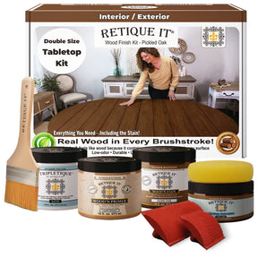 Tabletop Wood'n Finish Kit (Double Size) - Dark Oak