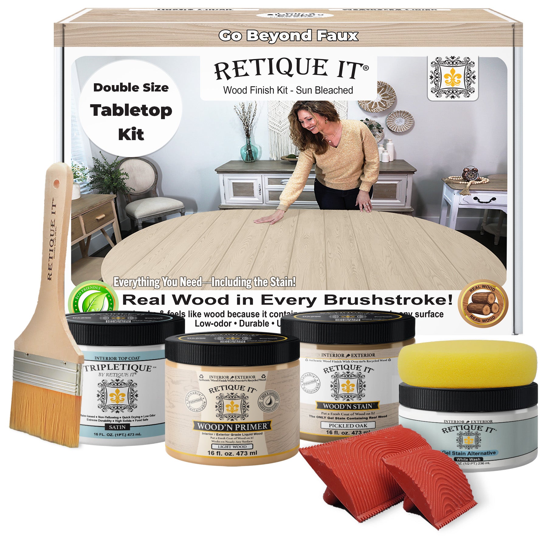 Tabletop Wood'n Finish Kit (Double Size) - Sun Bleached