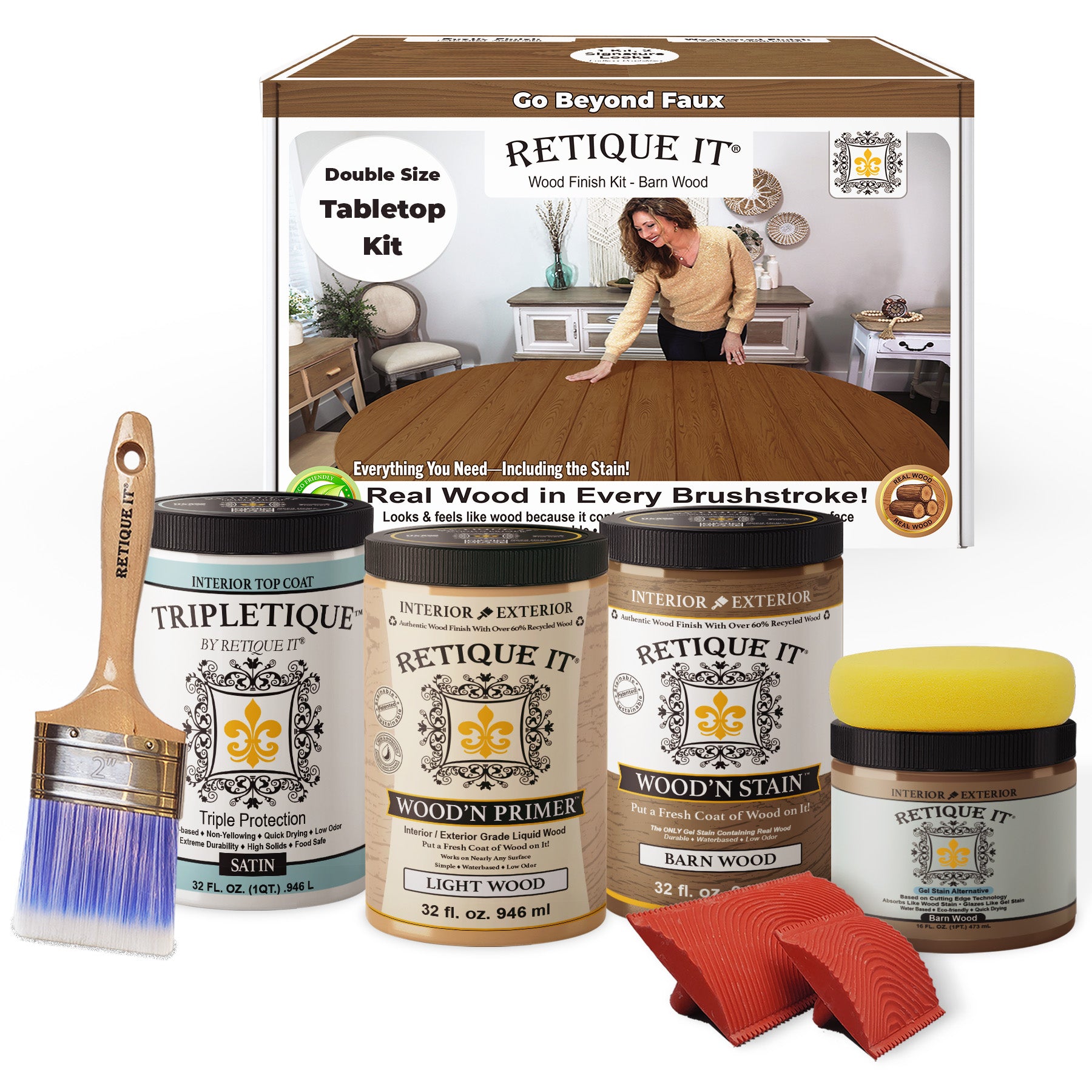 Tabletop Wood'n Finish Kit (4x Large) - Barn Wood