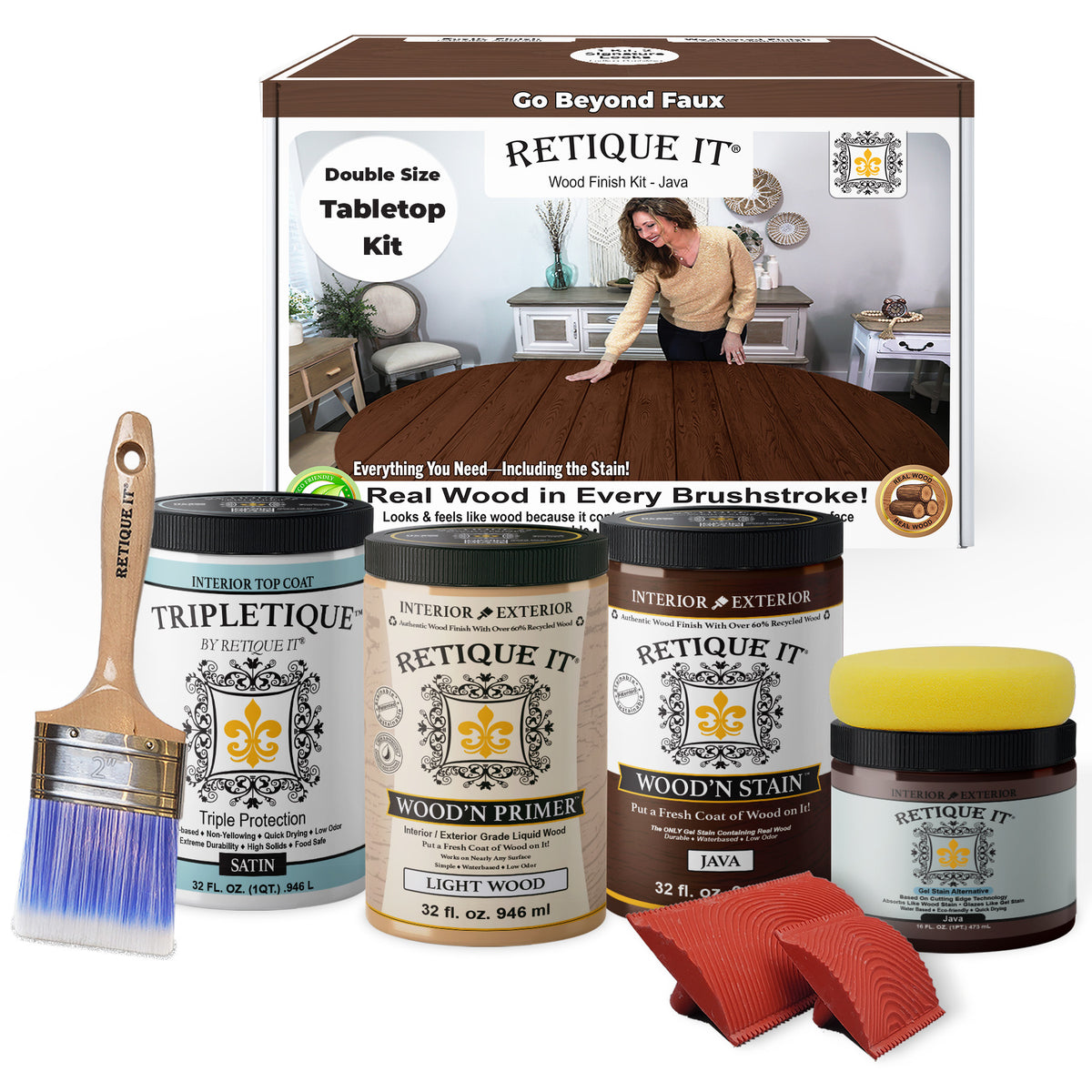 Tabletop Wood'n Finish Kit (4x Large) - Dark Oak