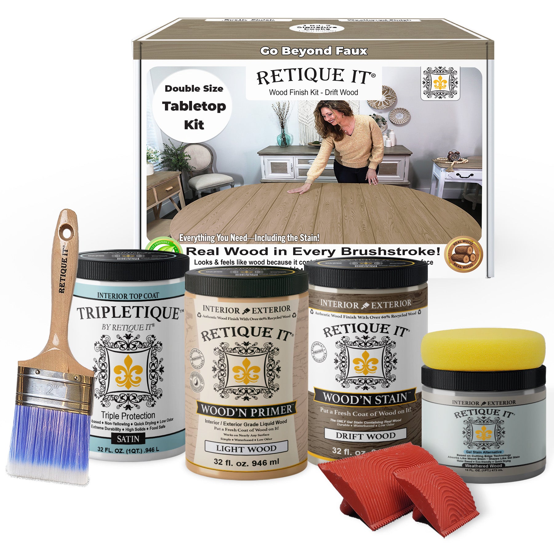 Tabletop Wood'n Finish Kit (4x Large) - Drift Wood