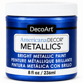 DecoArt Americana Decor Metallics Deep Sapphire paint bottle and label
