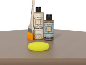 Retique It® Multi-purpose Smooth Finish Kit in Barn Wood for wood finishing and furniture restoration, shown on a table surface.