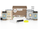 Retique It Wood'n Finish Kit with 4 large barn wood exterior top coats for smooth, durable wood finish application.