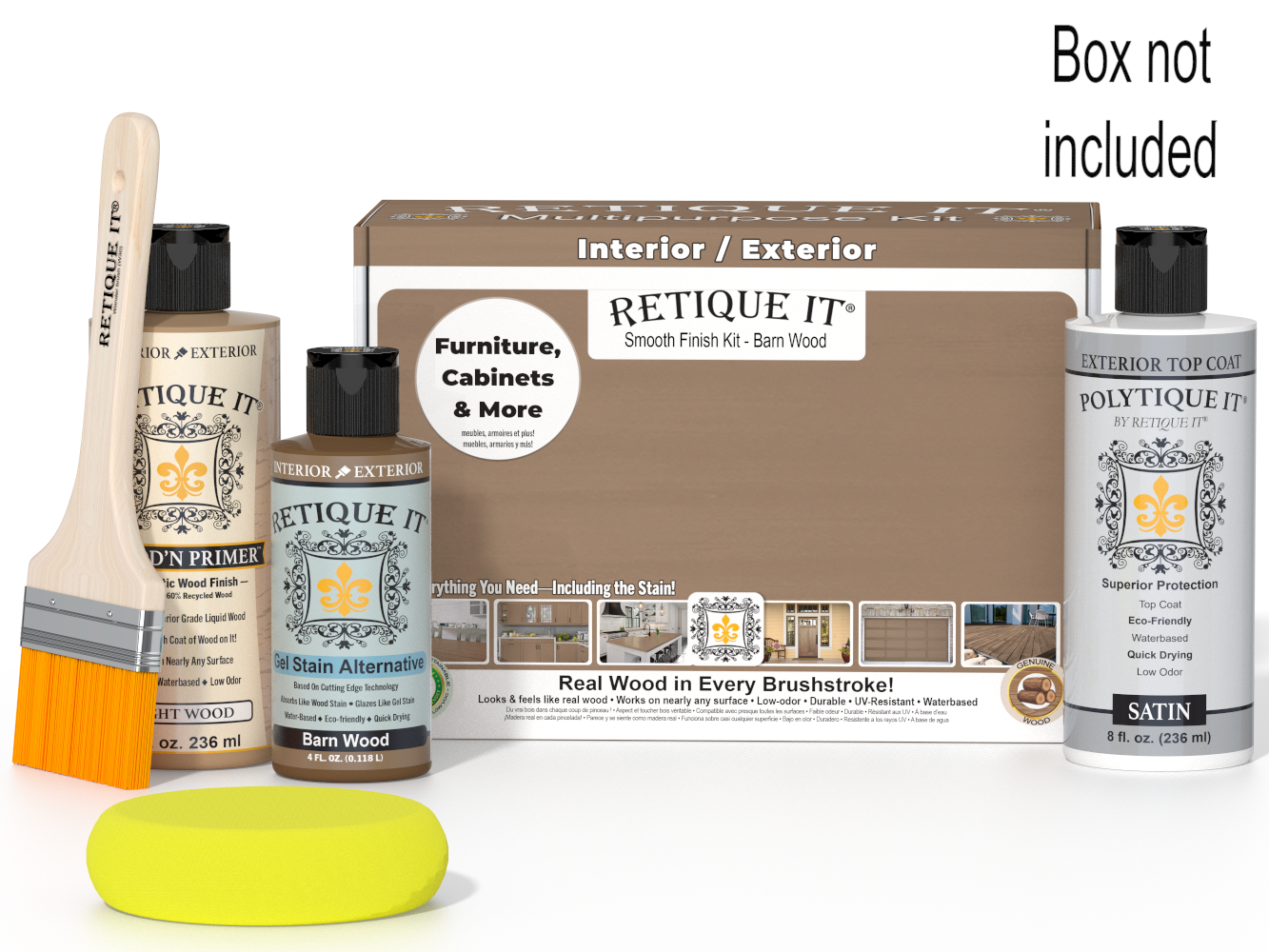 Multi-purpose Smooth Finish Kit - Barn Wood - Exterior Top Coat