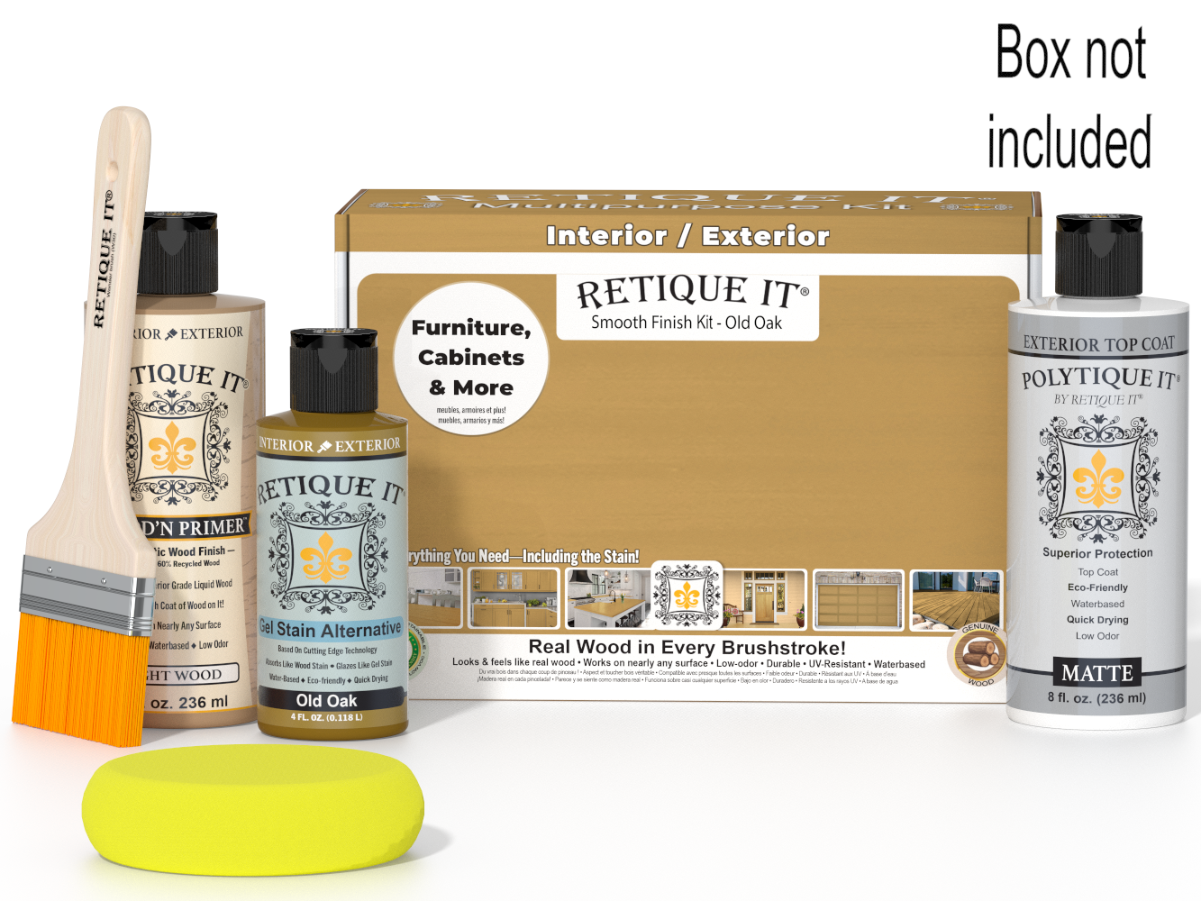 Multi-purpose Smooth Finish Kit - Old Oak - Exterior Top Coat