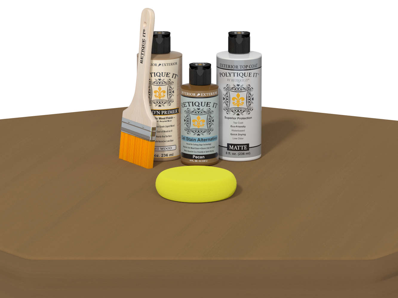 Multi-purpose Smooth Finish Kit - Pecan - Exterior Top Coat