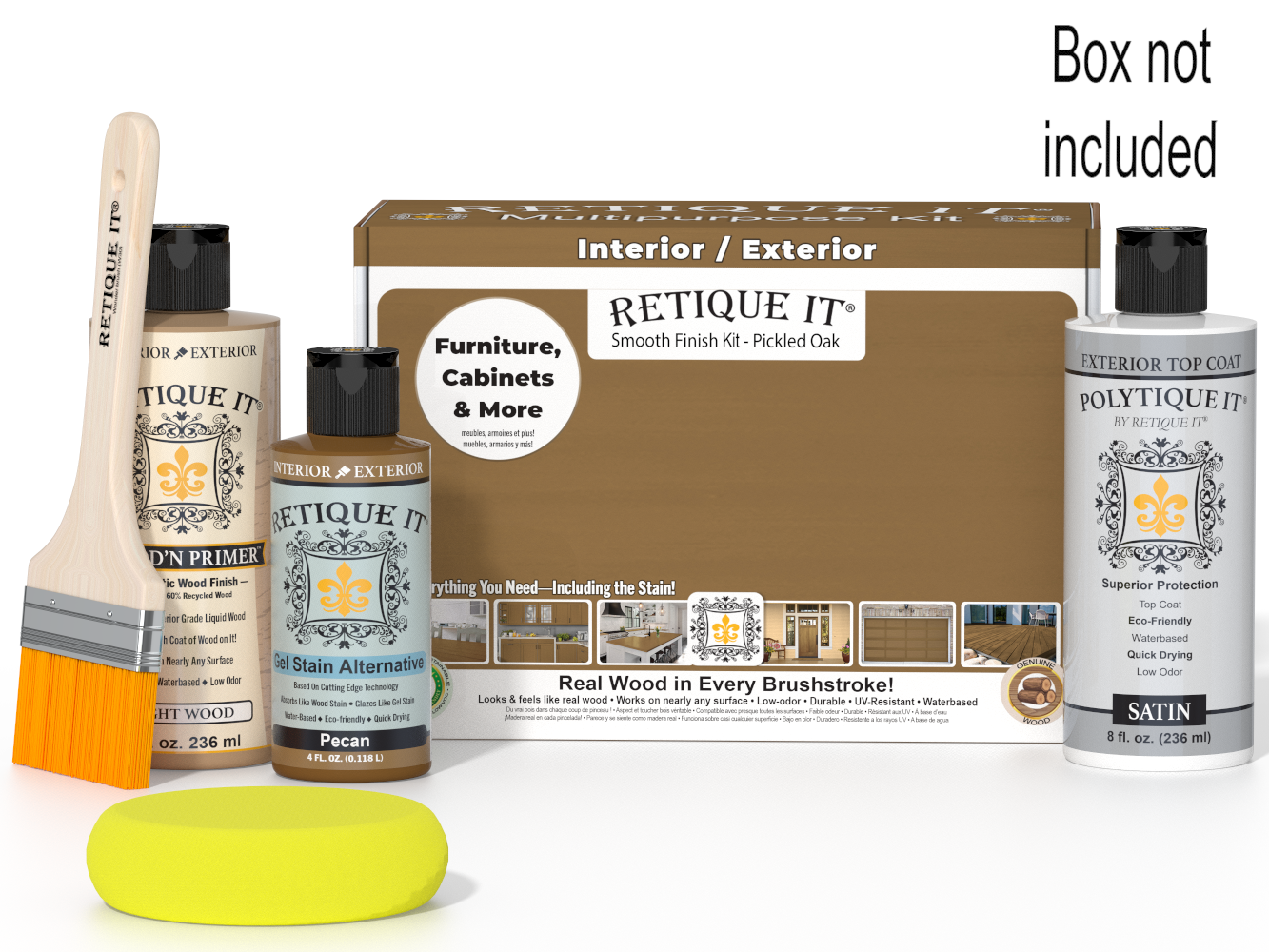 Multi-purpose Smooth Finish Kit - Pecan - Exterior Top Coat