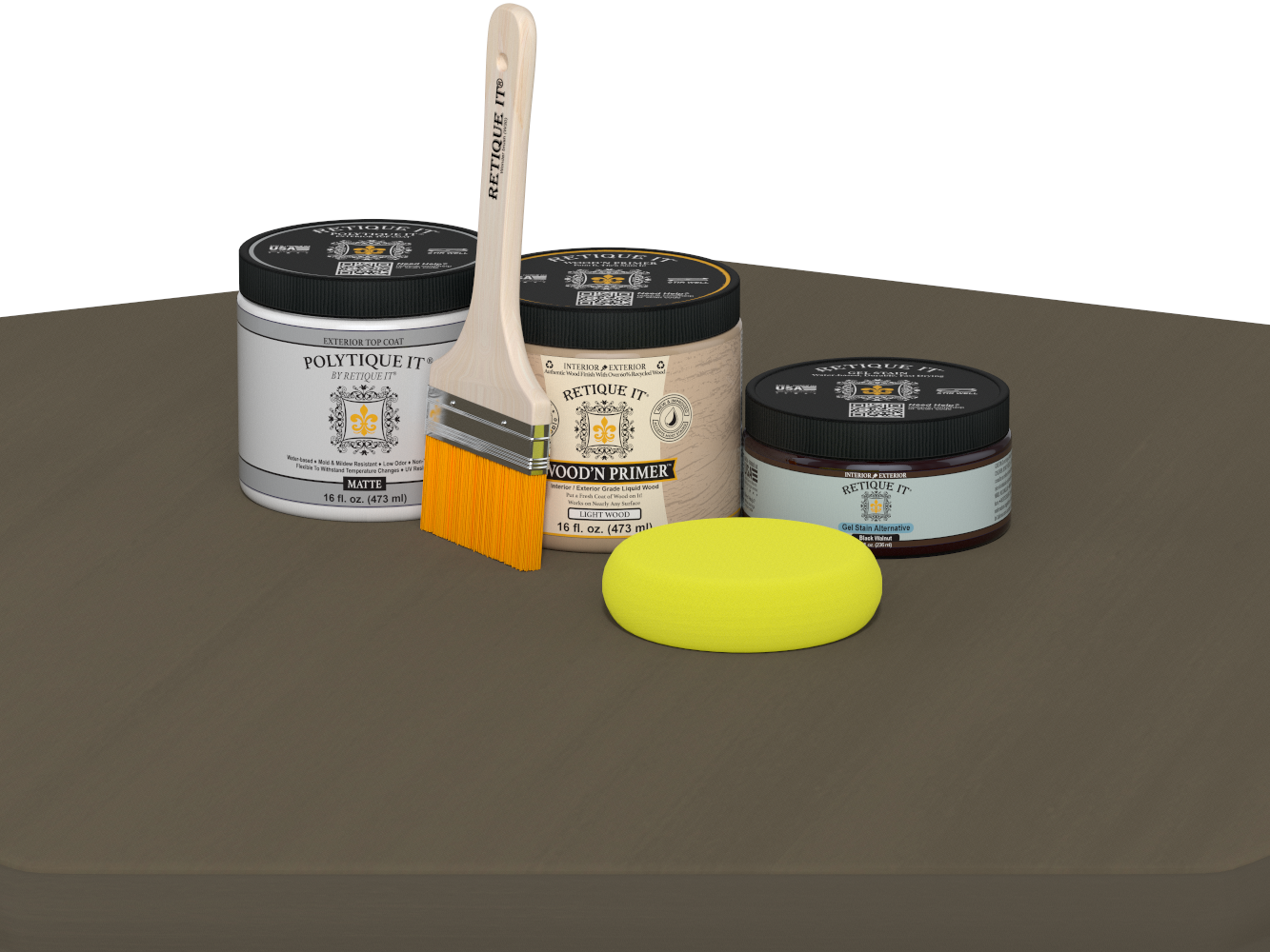 Multi-purpose Smooth Finish Kit (Med) - Black Walnut - Exterior Top Coat