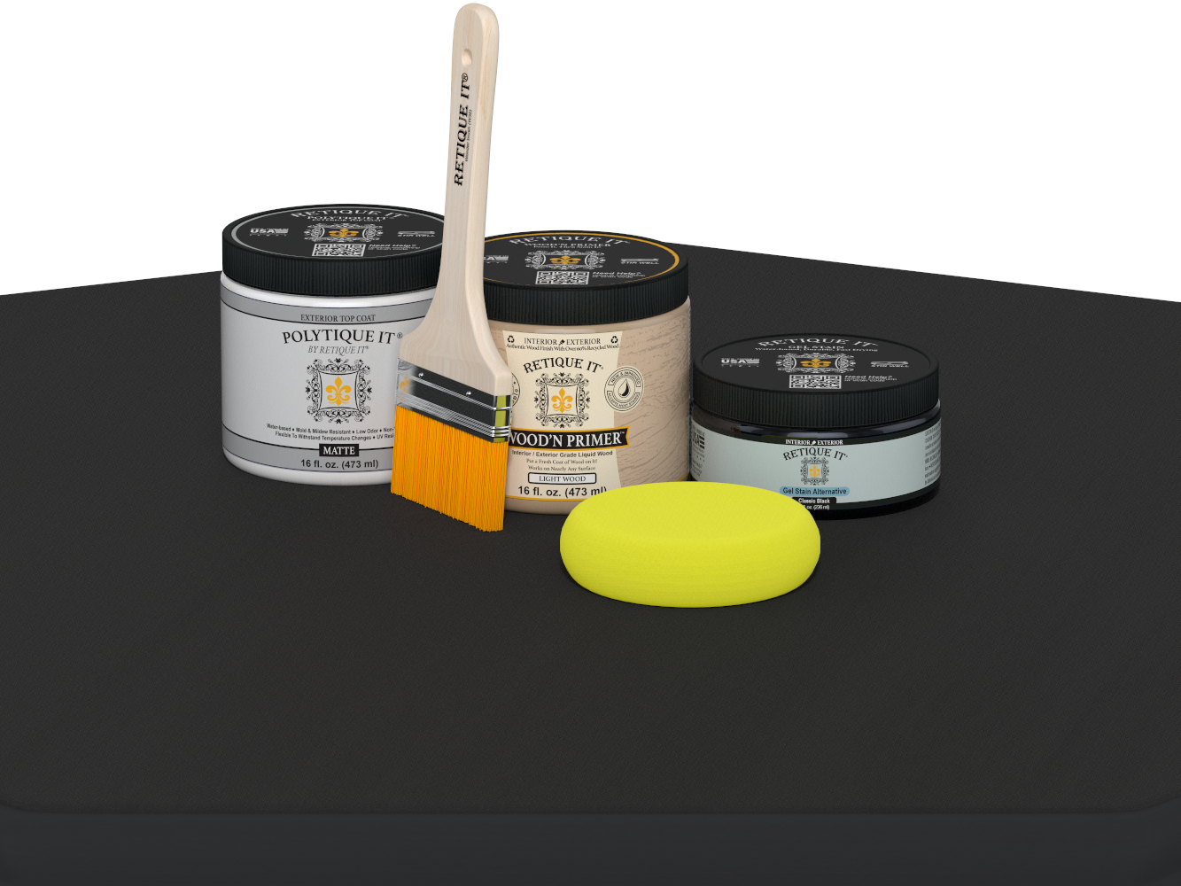 Multi-purpose Smooth Finish Kit (Med) - Classic Black - Exterior Top Coat