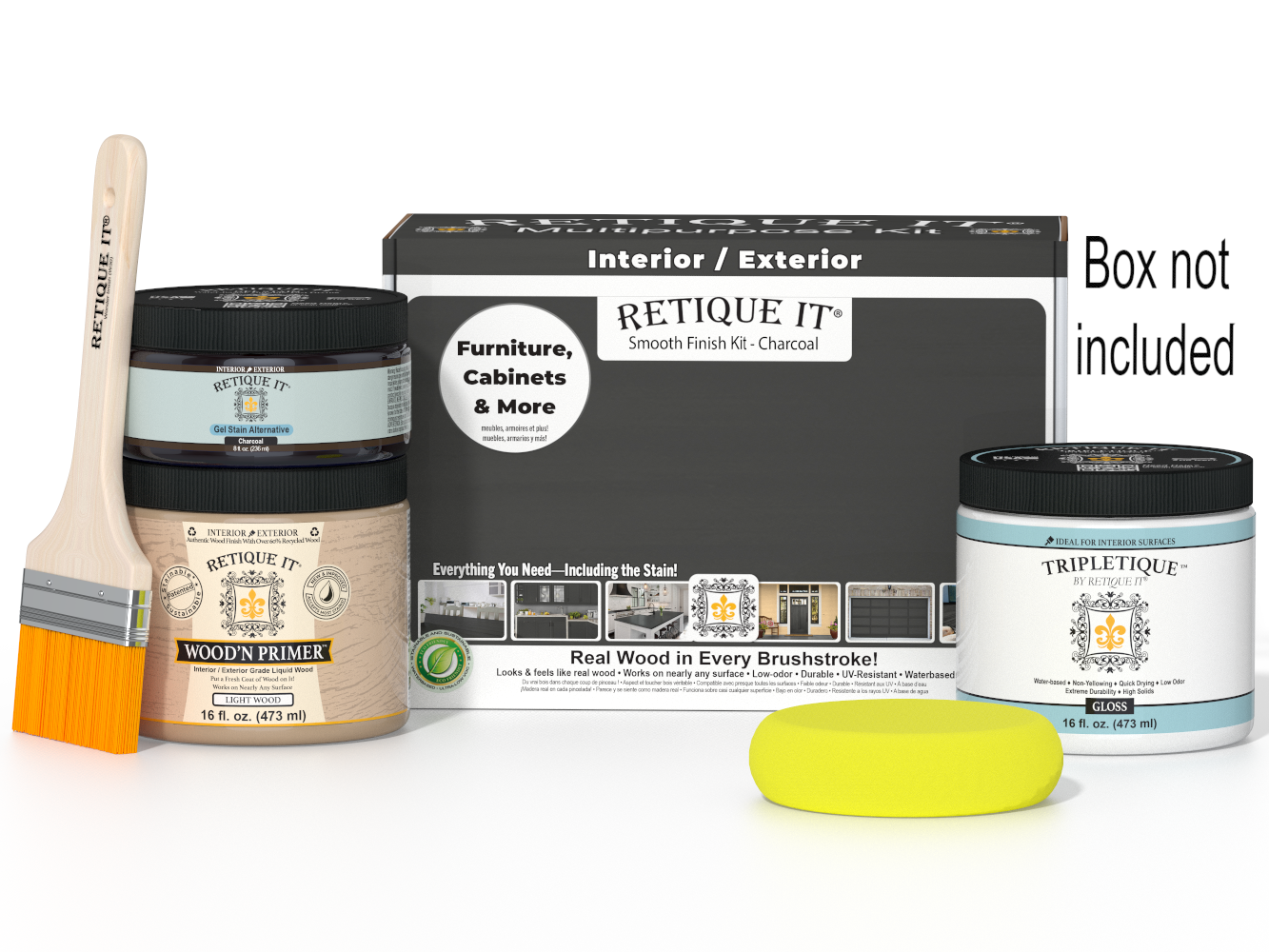 Multi-purpose Smooth Finish Kit (Med) - Charcoal - Interior Top Coat