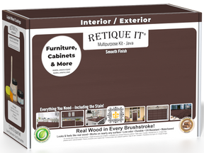 Retique It® Java Multipurpose Kit box for interior and exterior furniture, cabinets, and more, featuring a smooth real wood finish.