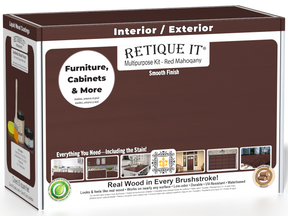 Retique It® Red Mahogany Multipurpose Kit box for interior and exterior furniture, cabinets, and more, featuring a smooth real wood finish.