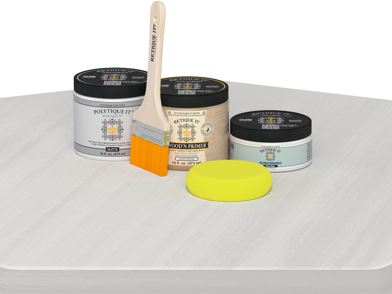 Multi-purpose Smooth Finish Kit (Med) - White Wash - Exterior Top Coat
