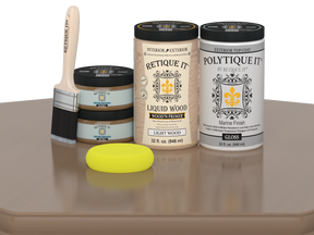 Wood'n Door Smooth Finish Kit (Double Door) - Barn Wood — Gloss kit contents