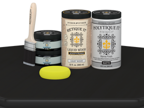 Wood'n Door Smooth Finish Kit (Double Door) - Classic Black — Matte kit contents