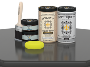 Wood'n Door Smooth Finish Kit (Double Door) - Charcoal — Gloss kit contents