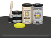 Wood'n Door Smooth Finish Kit (Double Door) - Charcoal — Matte kit contents