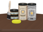 Wood'n Door Smooth Finish Kit (Double Door) - Dark Oak — Matte kit contents