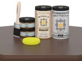 Wood'n Door Smooth Finish Kit (Double Door) - Dark Oak — Satin kit contents
