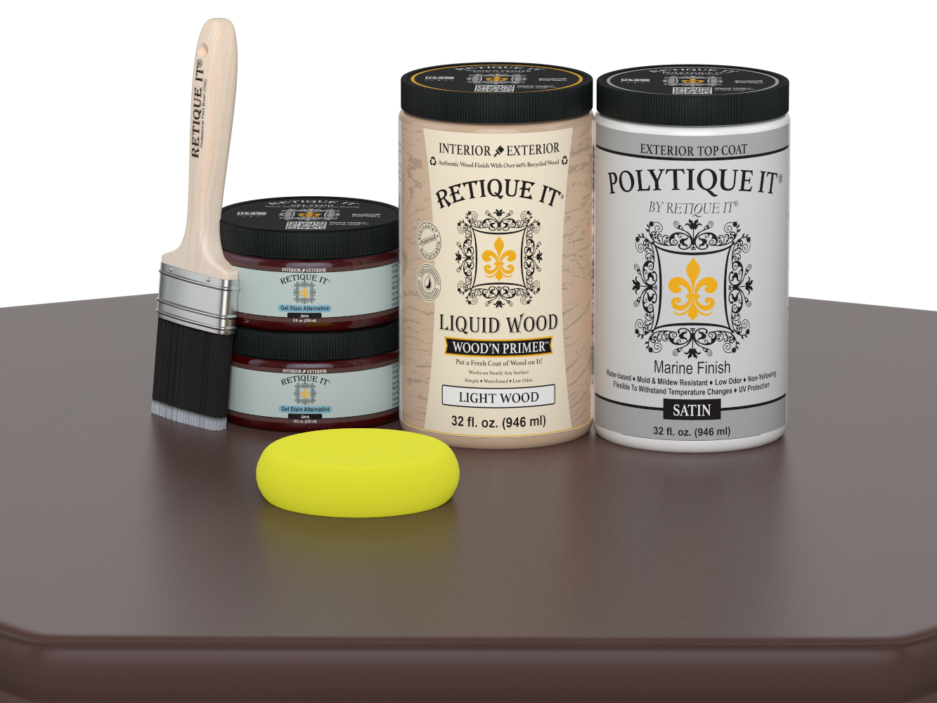 Wood'n Door Smooth Finish Kit (Double Door) - Java