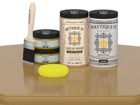 Wood'n Door Smooth Finish Kit (Double Door) - Old Oak — Gloss kit contents