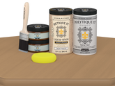 Wood'n Door Smooth Finish Kit (Double Door) - Pecan — Matte kit contents