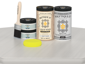 Wood'n Door Smooth Finish Kit (Double Door) - White Wash — Satin kit contents