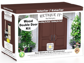 Wood'n Door Smooth Finish Kit (Double Door) - Red Mahogany