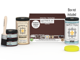 Large Red Mahogany Wood'n Finish Kit interior top coat with smooth finish for wood surfaces, by Retique It