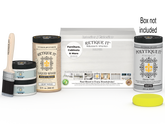 Large White Wash Multi-purpose Smooth Finish Kit for exterior wood, includes top coat and application tools, by Retique It®.