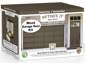 Wood'n Door Smooth Finish Kit (Front & Garage Door) - Black Walnut — box hero