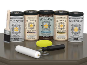 Wood'n Door Smooth Finish Kit (Front & Garage Door) - Black Walnut — Gloss kit contents