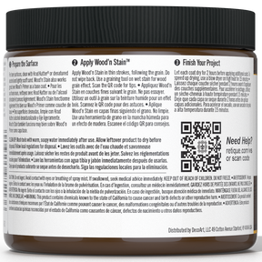 Retique It Liquid Wood Wood'n Stain in Black Walnut color, 16 oz, showcasing the dark, rich stain applied to wood surface.