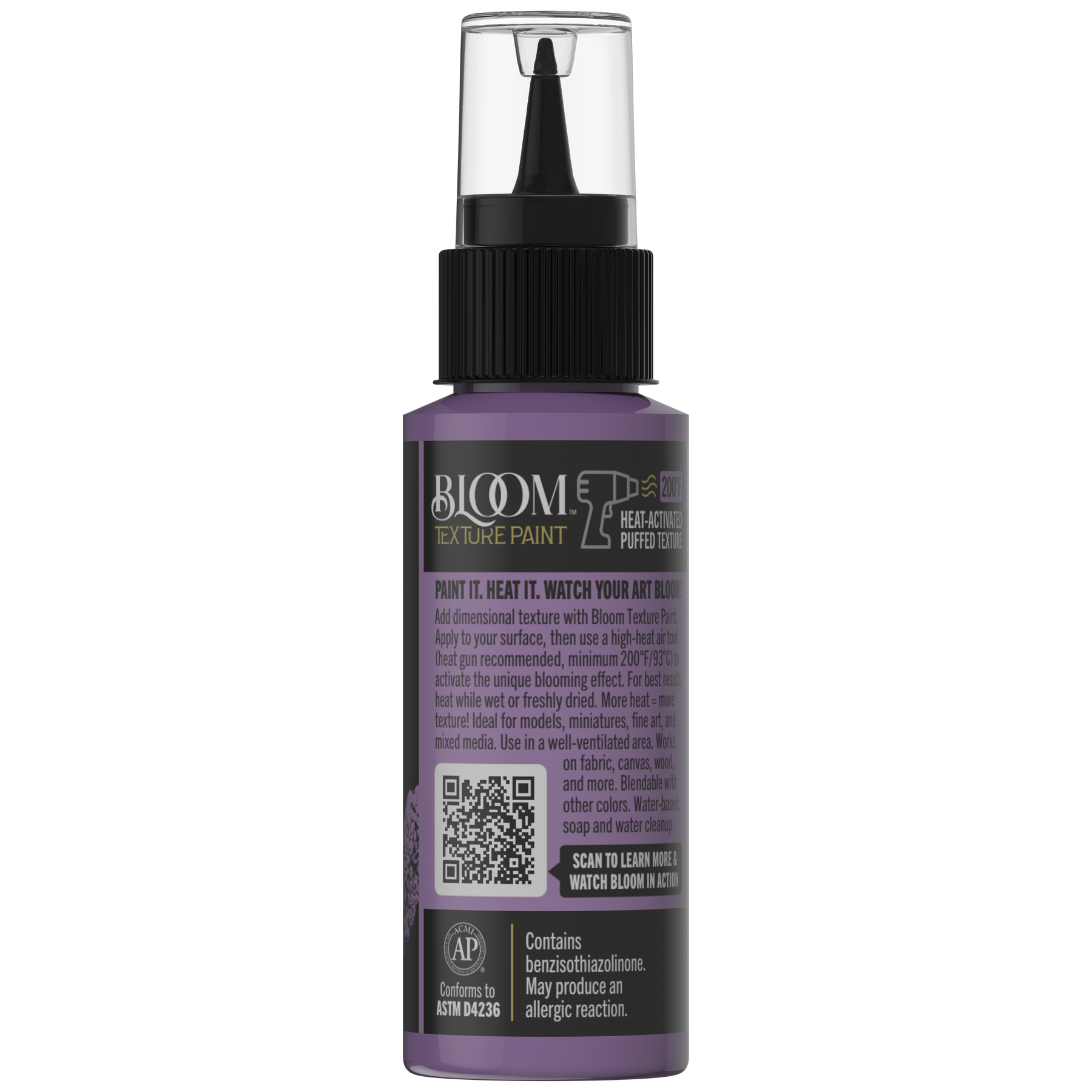 Retique It Bloom Texture Paint 4-pack in Lavender Ash, product packaging back view