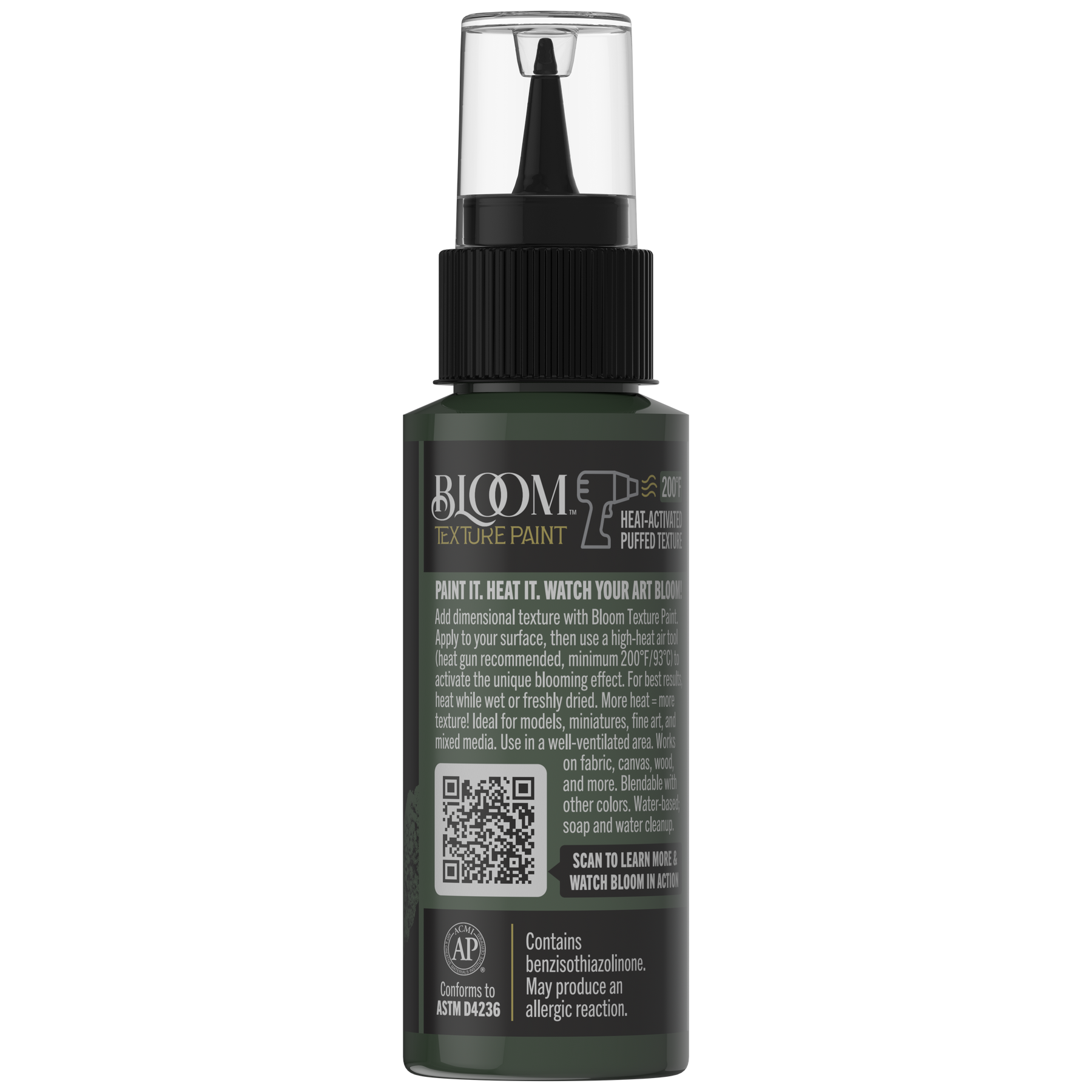 Retique It Bloom Texture Paint 4pk in Herbal Stone, product packaging back view