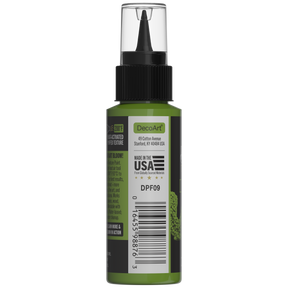 DecoArt Bloom Texture Paint in Verdant Pulse, green textured paint container back label