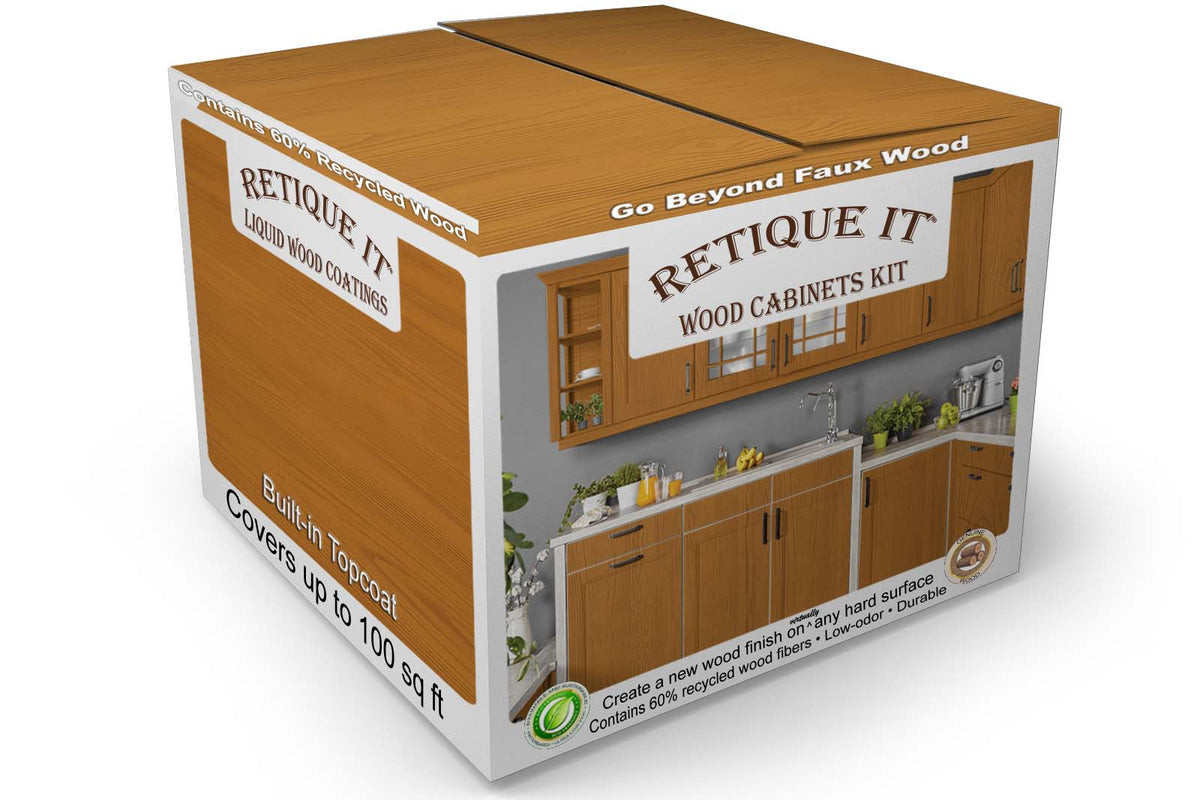 Wood'n Cabinet Kit (12 Door / Grained) - Cedar - Retique It®