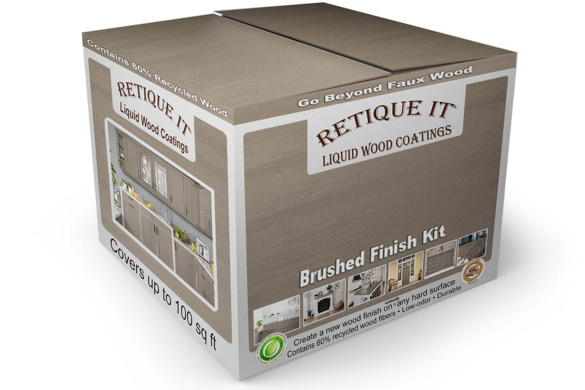 Large Harbor Gray Wood'n Finish Kit by Retique It with smooth finish products for multi-purpose wood finishing projects.